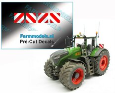 Breedte/ Verdrijvingsbord/- Verkeer stickers ROOD/ WIT ong. 10 x 10 mm  Pré-Cut Decals 1:32 Farmmodels.nl