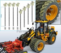 8x LOSSE DELEN FORREZ - GS Schaad systeem LICHT GRIJS RAL 7035 gespoten, 8x draadeind 8x Klemmen, incl. Polystyreen begin stukken, geschikt voor montage dubbellucht set 1:32 