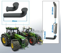 2x Bochten RESIN  Ø 4,2mm geschikt voor Uitlaat pijp Ø 4,2 mm   1:32  