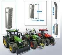 Beschermkap voor Uitlaat CHROOM gespoten Ø 6,6 mm x 20 mm, geschikt voor uitlaat serie met Ø 4,2 mm   1:32  