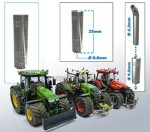 Beschermkap voor Uitlaat CHROOM gespoten Ø 6,6 mm x 25 mm, geschikt voor uitlaat serie met Ø 4,2 mm   1:32  