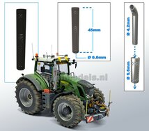 Beschermkap voor Uitlaat ZWART gespoten Ø 6,6 mm x 45 mm, geschikt voor uitlaat serie met Ø 4,2 mm   1:32  