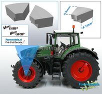 Vario Grip Afdekkappen set t.b.v. Luchtsysteem Fendt VOORAS + stickerset Vario Grip, RESIN Blank geleverd 1:32 