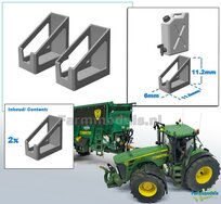 2x OPHANG FRAME t.b.v. Water jerrycans   RESIN, zelf in de gewenste kleur te zetten 1:32