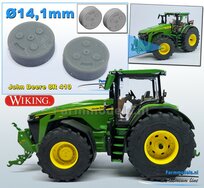 2x Eindvertragingen JOHN DEERE 8R t.b.v. Vooras velgen Ø 14.1mm  RESIN  BLANK Geleverd  1:32  Farmmodels Premium Line Series  AVAILABLE OCTOBER 2024