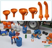 4x VULTRECHTERS + 2x SCHENKTUITEN  Materiaal resin in ORANJE MATT gespoten geleverd 1:32