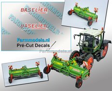 2x Baselier stickers op transparant 20 mm breed x 5,3 mm hoog, 1:32 Farmmodels.nl