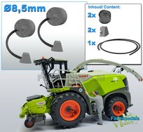 2x Eindvertragingen/ Planeetkappen Ø 8.5mm incl. LUCHTDRUKWISSELSYSTEEM RESIN BLANK Geleverd 1:32 Farmmodels Premium Line