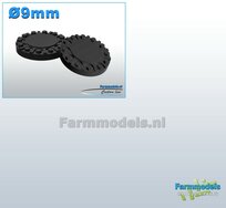 2x Afdekplaat t.b.v. (Achteras-) Velg Ø 9 mm  Materiaal Resin, ANTRACIET Gespoten geleverd 1:32