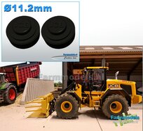 2x JCB afdekplaten Ø 11.2 mm perfect passend in de JCB 435S originele velgen 1:32