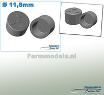 2x Eindvertragingen/ Planeetkappen Ø 11.8 mm RESIN BLANK Geleverd 1:32 Farmmodels Premium Line