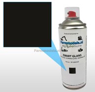 ZWART GLANS/ BLACK  Spuitbus / Spraypaint - Farmmodels series = Industrie lak, 400ml. ook voor schaal 1:1 zeer geschikt!!