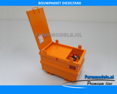 BOUWKIT: DIESELTANK Premiumline met beweegbare klep, dieselmotor, slang en vulpistool / nozlle CNC-Gefreesde onderdelen BLANK geleverd  1:32     