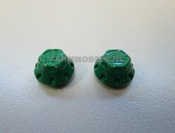 2x Samson / Tebbe Groen Eindkapjes BPW opdruk Ø 9 mm (voor Joskin ROS en aluminium velgen) 1:32