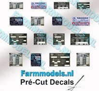 16x Chassisplaat stickers op Transparant Pré-Cut Decals 1:32 Farmmodels.nl 