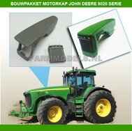 John Deere 8020 ombouwkit: Motorkap + radiateur rooster + 4 werklampen Verbouwset / BOUWKIT 1:32   01313