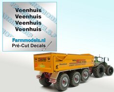 4x Veenhuis Zwart op Transparant 29 mm breed Pré-Cut Decals 1:32 Farmmodels.nl