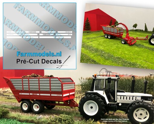 complete set stickers voor een JF-9500 MANURE SPREADER 3,5mm hoog 1:32 Farmmodels.nl