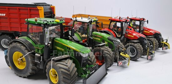 3x 2 stuks assorti stickers John Deere tbv Beschermkap voor Uitlaat chrome Pré-Cut Decals, Farmmodels.nl, 1:32