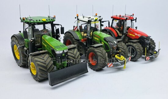 3x 2 stuks assorti stickers John Deere tbv Beschermkap voor Uitlaat chrome Pré-Cut Decals, Farmmodels.nl, 1:32