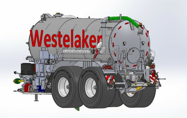 JOSKIN MODULO: 2x Vredestein Flotation Trac 800/60 R32 Banden &Oslash; 55.4 mm met ZWART gespoten Velgen + 2 OPVULRINGEN  1:32               