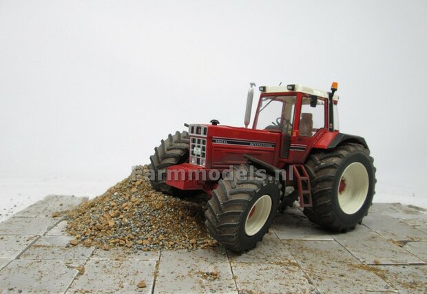 CASE IH 1455 &amp; IH WIKING: 2x Brede Banden &Oslash; 61 x 25 mm + ALUMINIUM velgen BLANK geleverd 1:32 Farmmodels Custom Line Series 