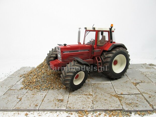 CASE IH 1455 &amp; IH WIKING: 2x Brede Banden &Oslash; 61 x 25 mm + ALUMINIUM velgen BLANK geleverd 1:32 Farmmodels Custom Line Series 