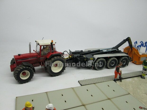 CASE IH 1455 &amp; IH WIKING: 2x Brede Banden &Oslash; 61 x 25 mm + ALUMINIUM velgen BLANK geleverd 1:32 Farmmodels Custom Line Series 