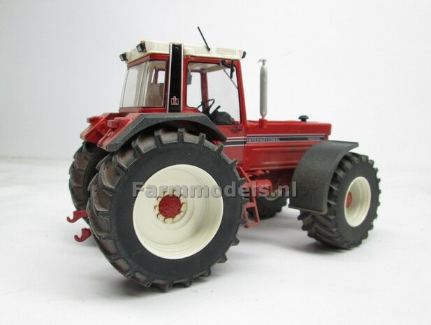 CASE IH 1455 &amp; IH WIKING: 2x Brede Banden &Oslash; 61 x 25 mm + ALUMINIUM velgen BLANK geleverd 1:32 Farmmodels Custom Line Series 