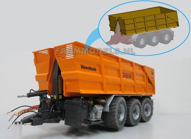 Jan Veenhuis Silagebak t.b.v. 3 asser haakarm Carrier BOUWKIT 1:32 (HTD)