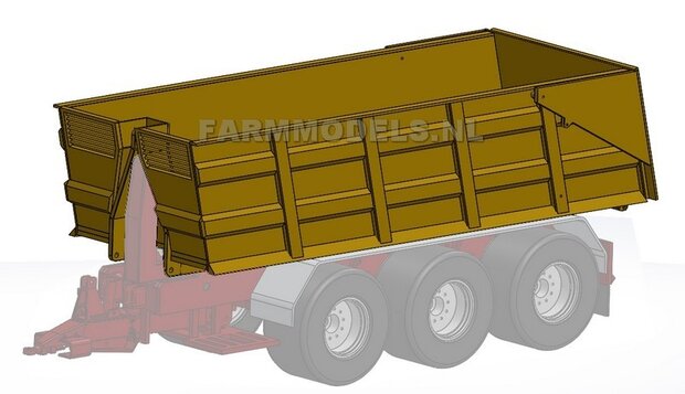 Jan Veenhuis Silagebak t.b.v. 3 asser haakarm Carrier BOUWKIT 1:32 (HTD)