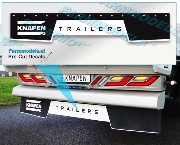 KNAPEN Spatlapsticker met nieuwe logo en vorm op ZWART MAT folie 78.5 x 14.5 mm Pr&eacute;-Cut Decals 1:32 Farmmodels.nl 