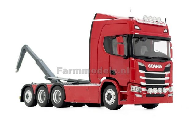 RED  Scania R500 8x4 with Meiller hooklift 1:32 MargeModels MM2307-03 