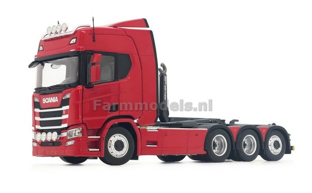 RED  Scania R500 8x4 with Meiller hooklift 1:32 MargeModels MM2307-03 