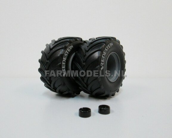 Vredestein Traxion XXL 710/60R30 (vooras) banden + Deutz grijze velgen + eindvertraging &Oslash; 51 mm , 1:32 Universele set