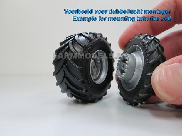 Vredestein Traxion XXL 710/60R30 (vooras) banden + Deutz grijze velgen + eindvertraging &Oslash; 51 mm , 1:32 Universele set