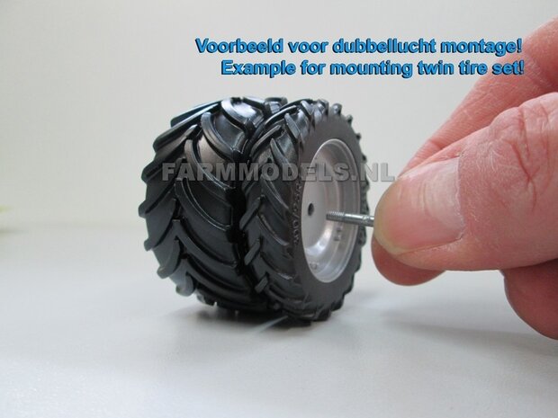 Vredestein Traxion XXL 710/60R30 (vooras) banden + Deutz grijze velgen + eindvertraging &Oslash; 51 mm , 1:32 Universele set