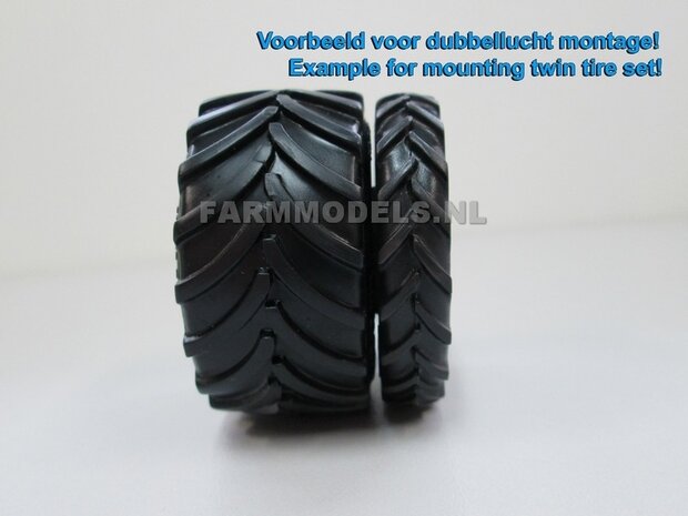 Vredestein Traxion XXL 710/60R30 (vooras) banden + Deutz grijze velgen + eindvertraging &Oslash; 51 mm , 1:32 Universele set