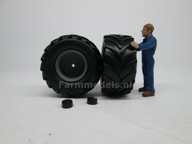 Vredestein Traxion XXL 710/60R30 (vooras) banden + Deutz grijze velgen + eindvertraging &Oslash; 51 mm , 1:32 Universele set