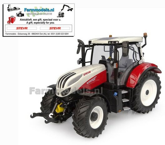 Steyr 6150 Profi CVT + FREE GIFT VOORRUIT STICKERSET 1:32 Universal Hobbies 2023  UH6461 