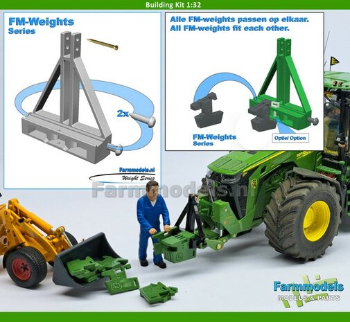 Gewichten drager BOK  &quot;ROBUST&quot; version RESIN/ METAAL  FM-Weight Series:   1:32