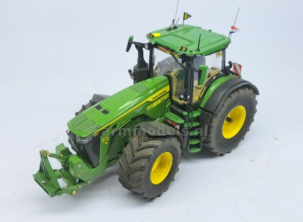 Gewichten drager chassis &quot;SMALL&quot; (FENDT) DONKER GRIJS GESPOTEN RESIN Vervanger fronthef, incl. diverse trekhaak pinnen in Alu. kleur  FM-Weight Series 1:32