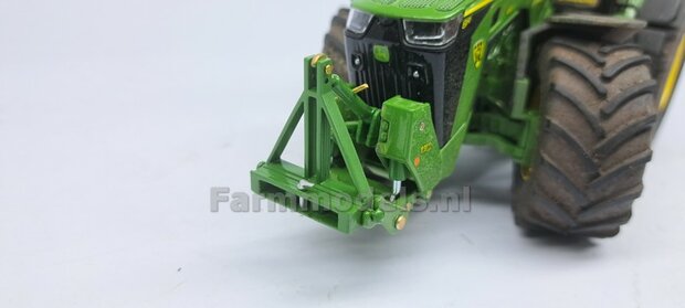 Gewichten drager chassis &quot;SMALL&quot; (FENDT) DONKER GRIJS GESPOTEN RESIN Vervanger fronthef, incl. diverse trekhaak pinnen in Alu. kleur  FM-Weight Series 1:32