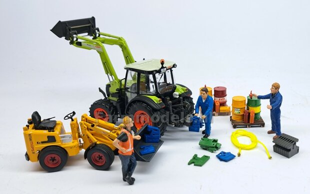 Gewichten drager BOK  &quot;LIGHT&quot; version (FENDT) DONKER GRIJS GESPOTEN RESIN/ METAAL  incl. diverse trekhaak pinnen in Alu. kleur FM-Weight Series  1:32 