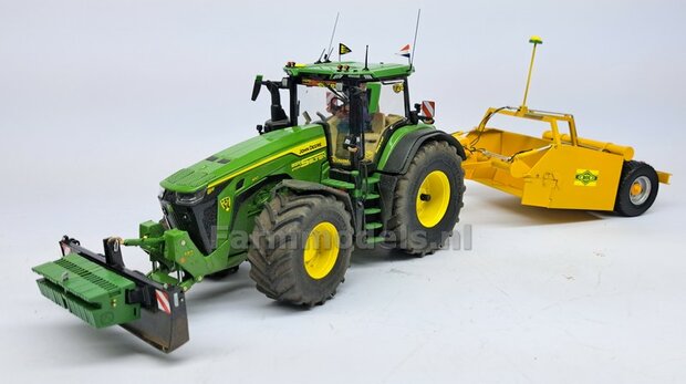 Gewichten drager BOK  &quot;WIDE&quot; + lights version (FENDT) DONKER GRIJS gespoten RESIN/ METAAL incl. diverse trekhaak pinnen in Aluminium kleur  FM-Weight Series:   1:32