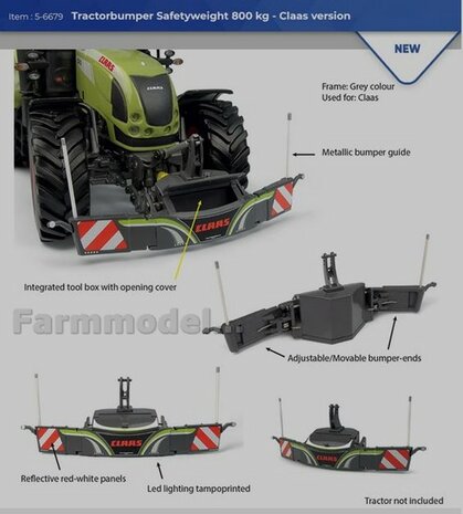  ClaasTractor bumper Safetyweight 800kg 1:32 Universal Hobbies UH6679   