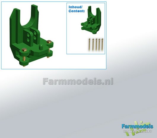 Kipperknobbel/ Onder Trekhaak BASIC in JD 4955 OUD GROEN geleverd met stuurstang aansluiting links en rechts    1:32      UITLOOP ITEM