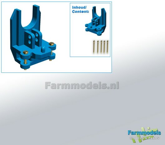 Kipperknobbel/ Onder Trekhaak BASIC in FORD UH BLAUW geleverd met stuurstang aansluiting links en rechts    1:32      UITLOOP ITEM