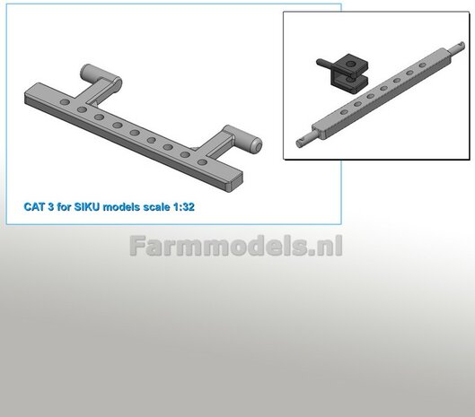 Gatenbalk SIKU HEF  blank RESIN geleverd 1:32