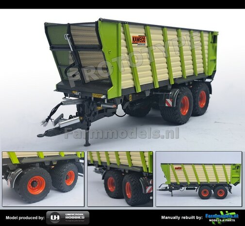 REBUILD: Kaweco Radium 250 P silagewagen CLAAS GROEN op Vredestein Flot. Pro banden en CLAAS ORANJE velgen 1:32 UH6658-REB  RESERVEER/ PR&Eacute;-ORDER VOOR 2025